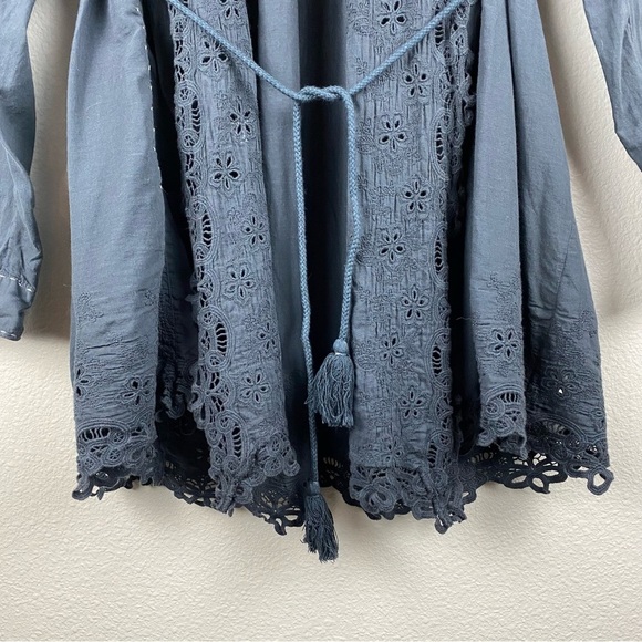 Johnny Was Slate Gray Embroidered Cardigan Size XS - Picture 5 of 8